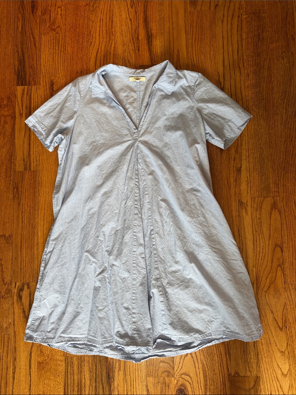 Madewell Pale Blue Button-Front Shirt cotton